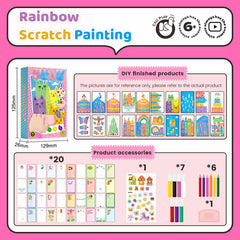 🎅CHRISTMAS SALE 45% OFF🎄20Pcs DIY Rainbow Scratch Art🎄