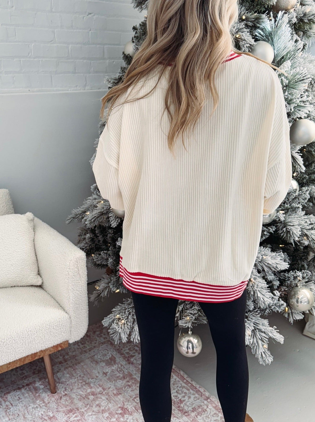 🎄Xmas Hot Sale - 49% OFF🎅Women's Skating Santa Sequin Pullover