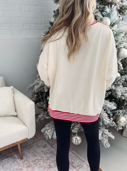🎄Xmas Hot Sale - 49% OFF🎅Women's Skating Santa Sequin Pullover
