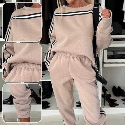 🎄Xmas Hot Sale - 49% OFF🎅Women’s Striped Tops ＆ Pants 2-Piece Set