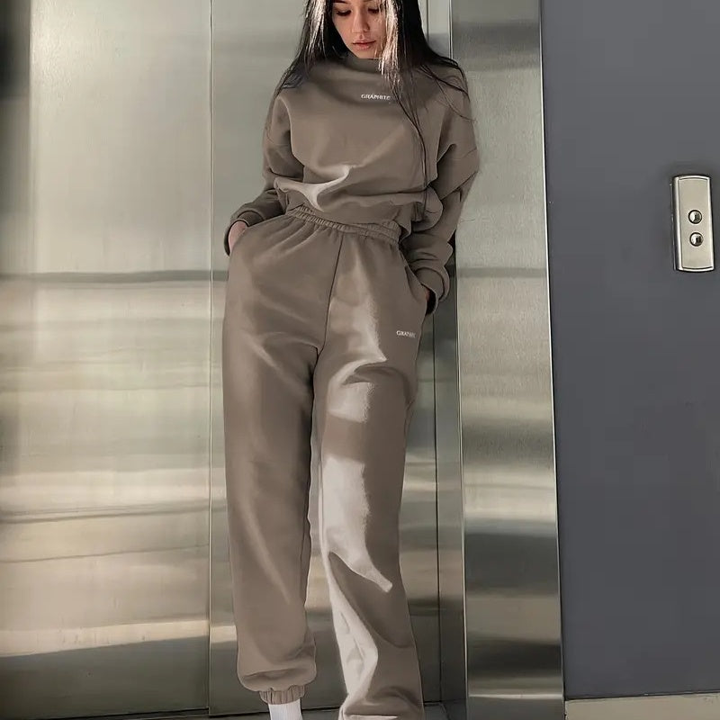 Fashion Round Neck Top & Pants 2-Piece Set✈️Buy 2 Free Shipping