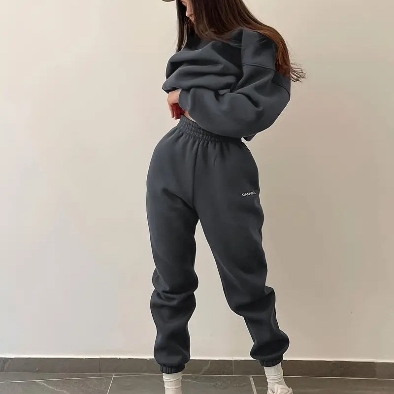 Fashion Round Neck Top & Pants 2-Piece Set✈️Buy 2 Free Shipping