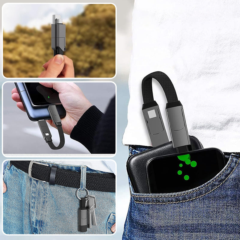 🎅Christmas Specials 50% OFF🎁🎄All-in-1 Portable Keychain 60W Fast Charging Cable
