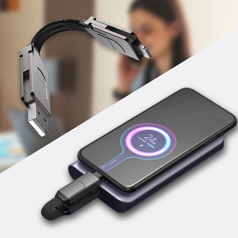 🎅Christmas Specials 50% OFF🎁🎄All-in-1 Portable Keychain 60W Fast Charging Cable