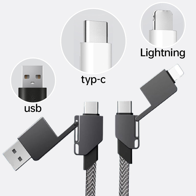 🎅Christmas Specials 50% OFF🎁🎄All-in-1 Portable Keychain 60W Fast Charging Cable