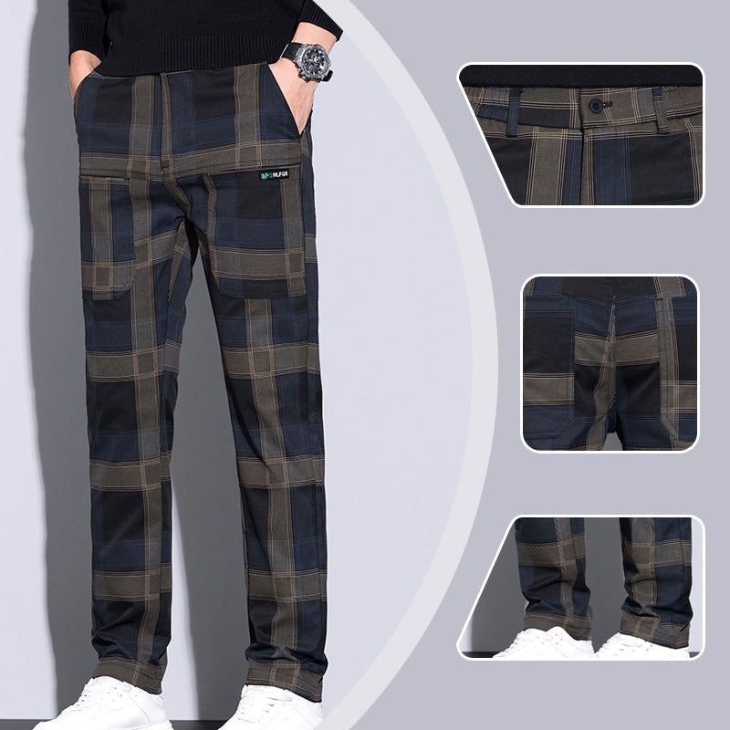 🥰Hot Sales - 49% OFF✨Men's Casual Plaid Pants with Pockets