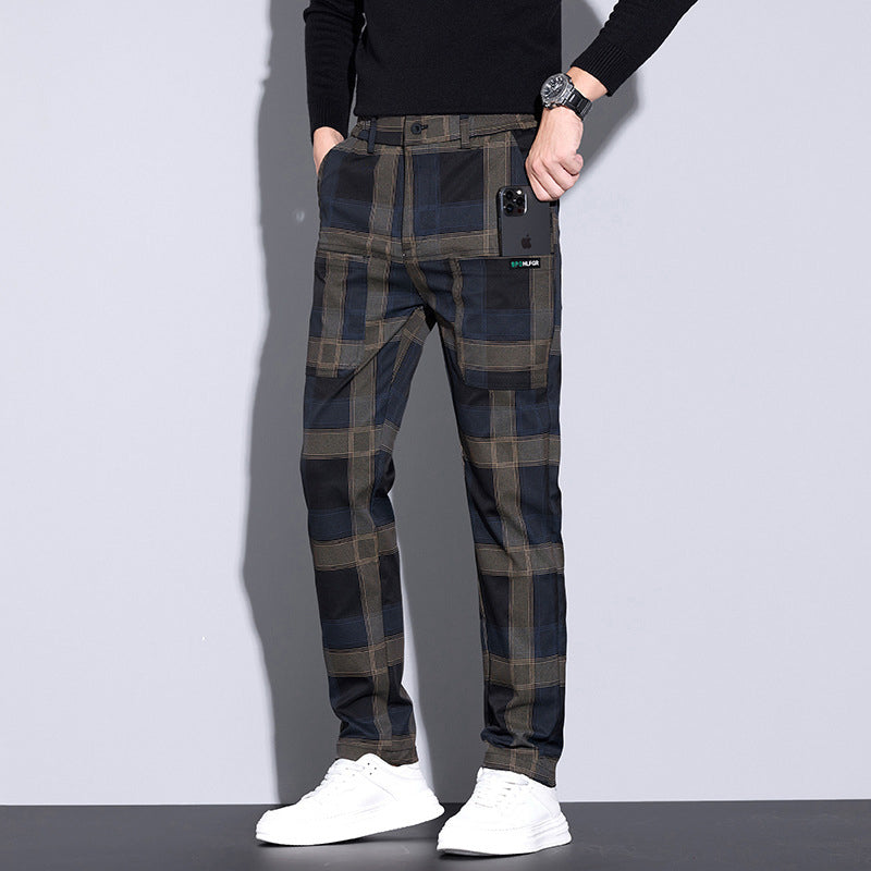 🥰Hot Sales - 49% OFF✨Men's Casual Plaid Pants with Pockets