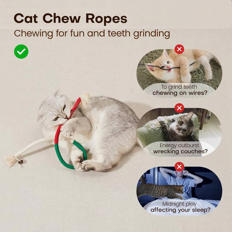 🥰2025 New Hot Sales - 49% OFF🎁Cat Toys Chew Ropes🌈Buy 1 Get 2 Free（3pcs）