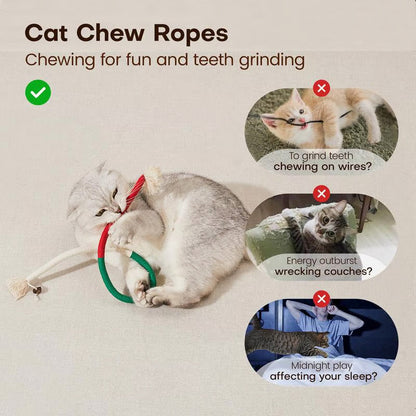 🥰2025 New Hot Sales - 49% OFF🎁Cat Toys Chew Ropes🌈Buy 1 Get 2 Free（3pcs）