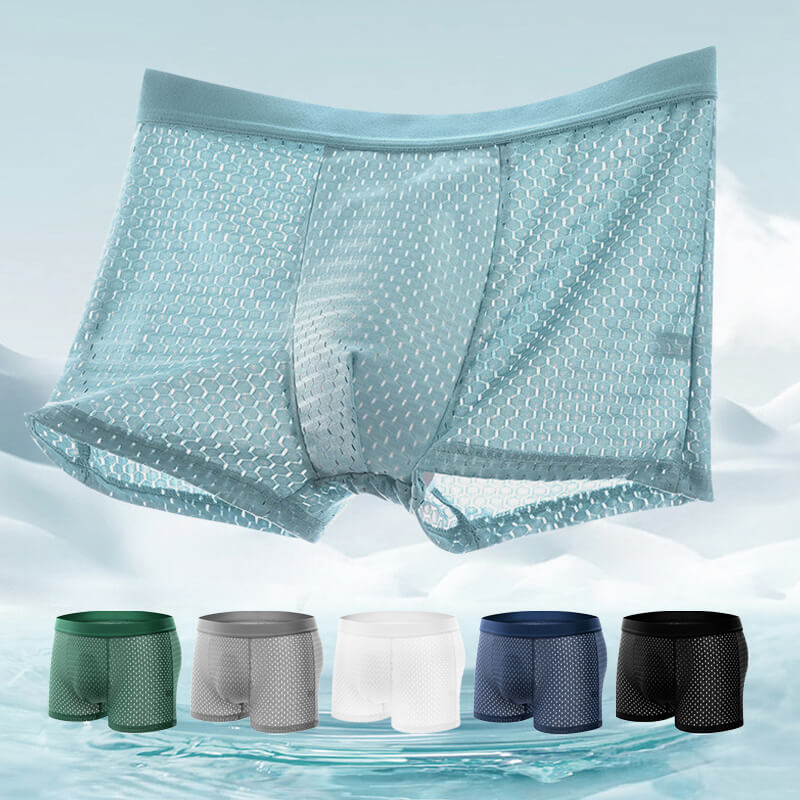 Ice Silk Cool mesh boxer shorts🔥Buy 2 Get 1 Free（3pcs）