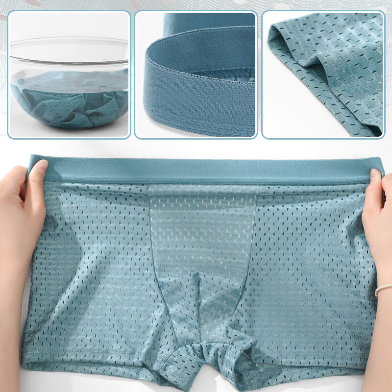 Ice Silk Cool mesh boxer shorts🔥Buy 2 Get 1 Free（3pcs）