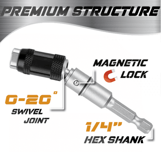 🎁Hot Sale 50% OFF💥MAGNETIC PIVOT DRILL BIT HOLDER🛠️