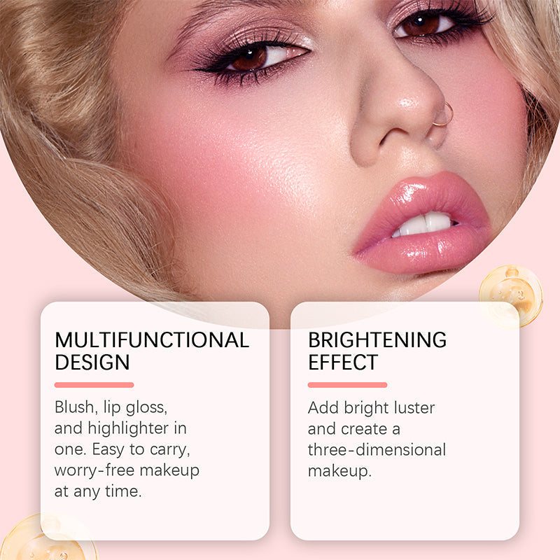 💜BUY 1 GET 1 FREE💜Multi-functional 3-in-1 Liquid Highlighter Blush Lip Gloss