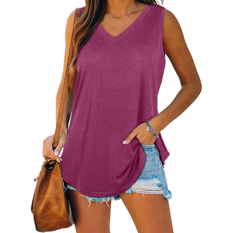 🔥2026 HOT SALE 50% OFF⏳All-Match V-Neck Solid Color Vest