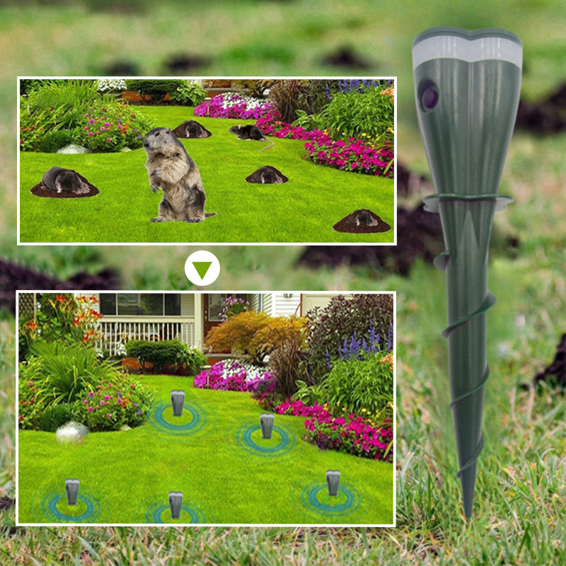 💥Hot Sale 70% OFF☘️Solar Powered Waterproof Screw Mole Repellent🐁🚫