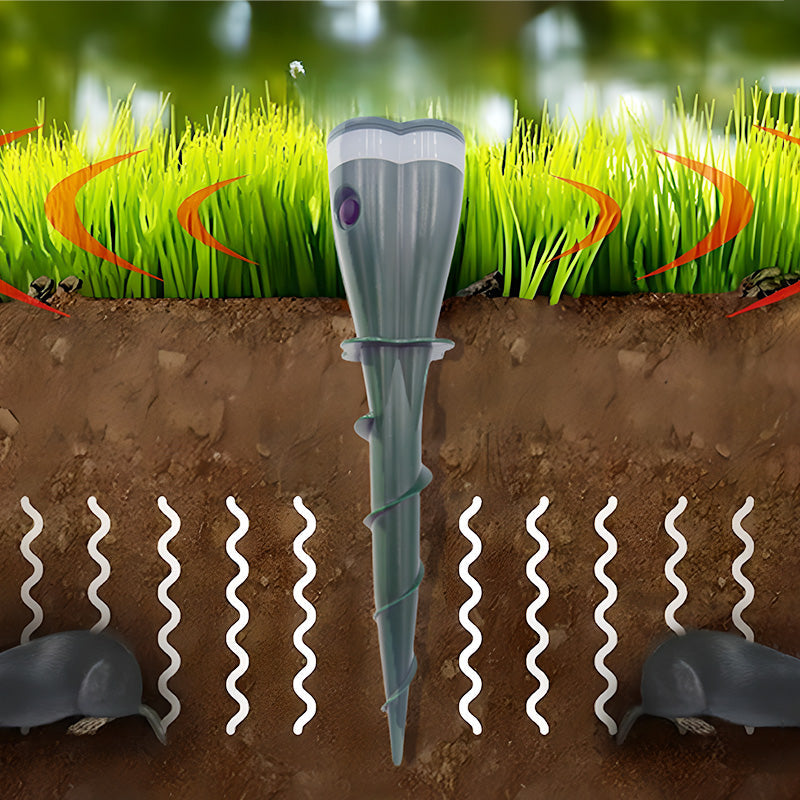 💥Hot Sale 70% OFF☘️Solar Powered Waterproof Screw Mole Repellent🐁🚫