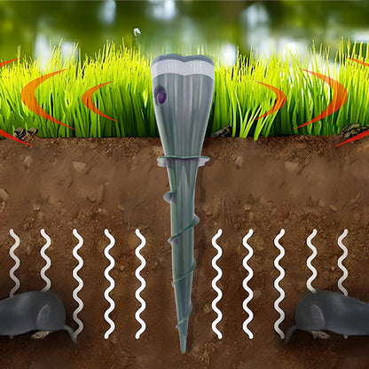 💥Hot Sale 70% OFF☘️Solar Powered Waterproof Screw Mole Repellent🐁🚫