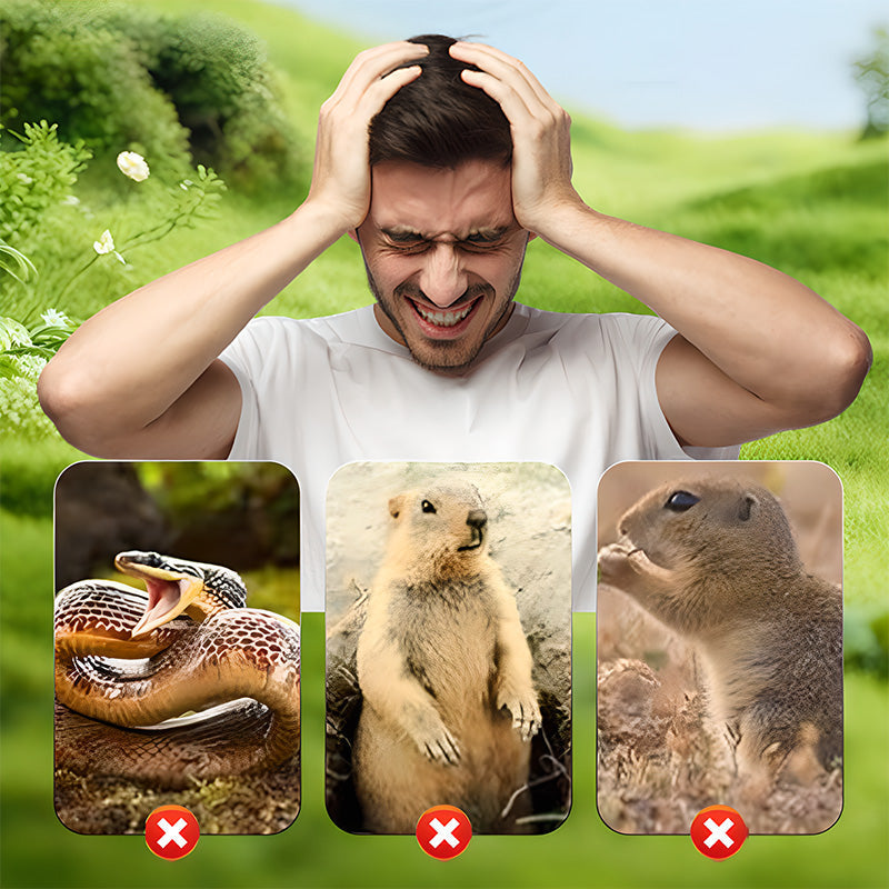 💥Hot Sale 70% OFF☘️Solar Powered Waterproof Screw Mole Repellent🐁🚫