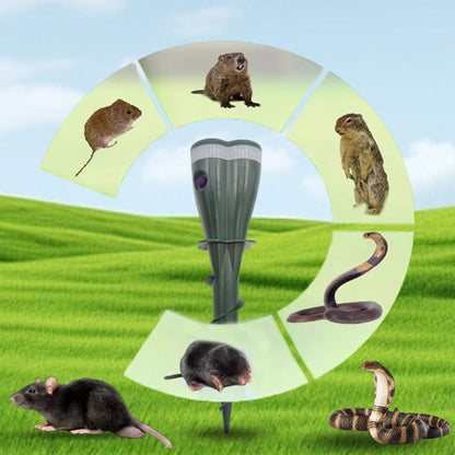 💥Hot Sale 70% OFF☘️Solar Powered Waterproof Screw Mole Repellent🐁🚫