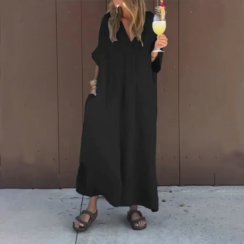 🔥Hot Sale 50% OFF👗Casual Flowy V-neck Dress For Women