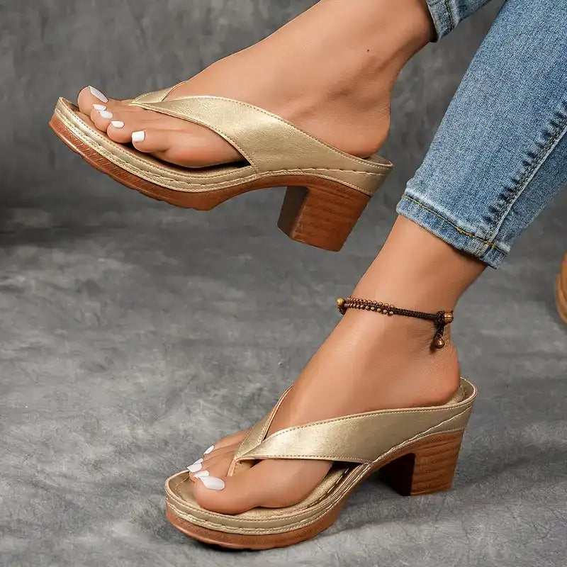 🔥Limited Sale 60% Off🔥Women’s Summer Chunky Heel Flip Flops