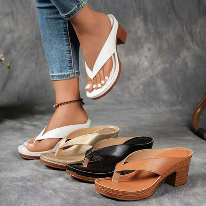 🔥Limited Sale 60% Off🔥Women’s Summer Chunky Heel Flip Flops