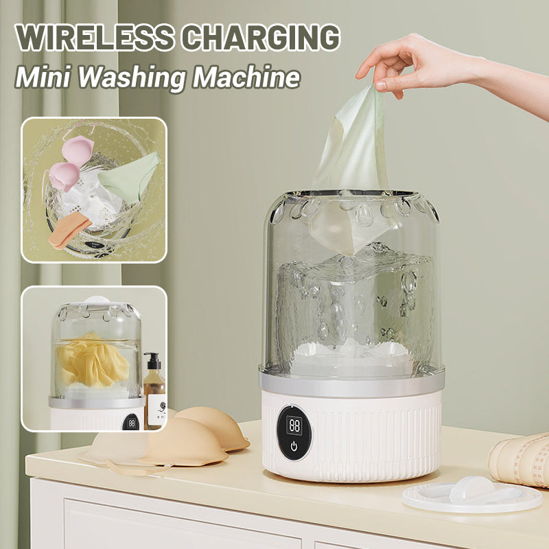 Limited Sale 50% OFF🎁Free your hands🥰Wireless Charging Mini Washing Machine