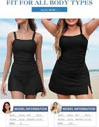 🏖️Summer Hot Sale 50% OFF💝Women Vintage Tummy Control Two Piece Tankini Swimsuits