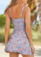 🏖️Summer Hot Sale 50% OFF💝Women Vintage Tummy Control Two Piece Tankini Swimsuits