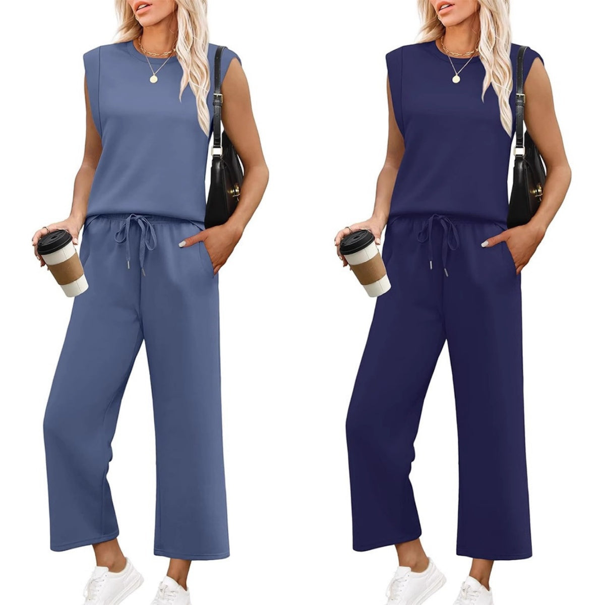💕2026 Hot Sale  60% OFF🔥New Women's  Sleeveless Top & Wide-Leg Pants 2-Piece Set