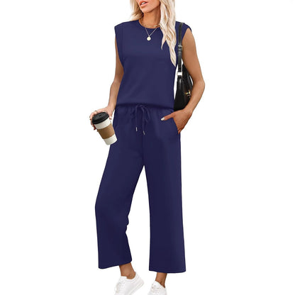 💕2026 Hot Sale  60% OFF🔥New Women's  Sleeveless Top & Wide-Leg Pants 2-Piece Set