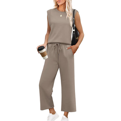 💕2026 Hot Sale  60% OFF🔥New Women's  Sleeveless Top & Wide-Leg Pants 2-Piece Set