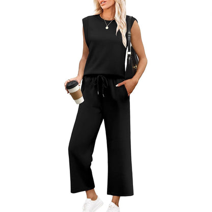 💕2026 Hot Sale  60% OFF🔥New Women's  Sleeveless Top & Wide-Leg Pants 2-Piece Set
