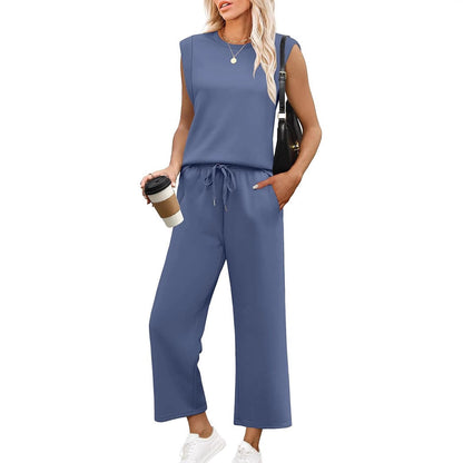 💕2026 Hot Sale  60% OFF🔥New Women's  Sleeveless Top & Wide-Leg Pants 2-Piece Set