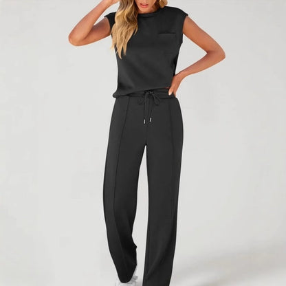 🔥Last Day Promotion 70% OFF💖Women's Casual Sleeveless Top and Drawstring Pants 2-Piece Set