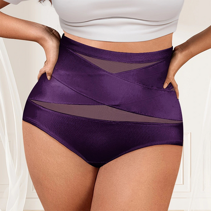 💖Limited Sale 50% OFF💖Plus-Size High-Waist Cross Tummy Control Panties