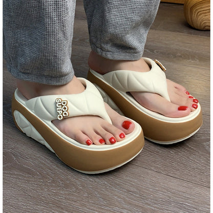 📢📢70% OFF !!!⏰Women's Summer Color-Block Soft Platform Flip Flops