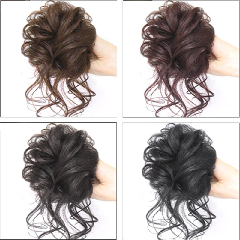⏳LAST DAY - BUY 1 GET 1 FREE + FREE GIFT!!🎁Messy Curly Hair Bun Scrunchie Extensions🎀