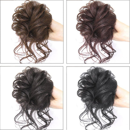 ⏳LAST DAY - BUY 1 GET 1 FREE + FREE GIFT!!🎁Messy Curly Hair Bun Scrunchie Extensions🎀