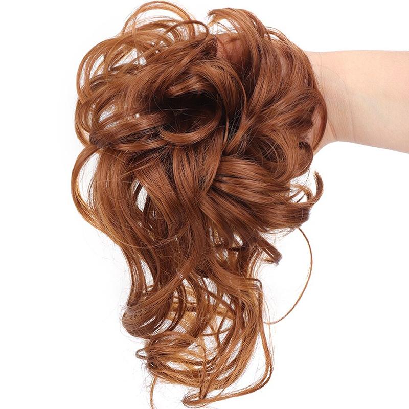 ⏳LAST DAY - BUY 1 GET 1 FREE + FREE GIFT!!🎁Messy Curly Hair Bun Scrunchie Extensions🎀