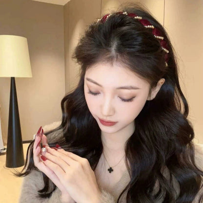 💥Only £2.2 each💥Vintage High Cranium Artificial Pearl Hairband