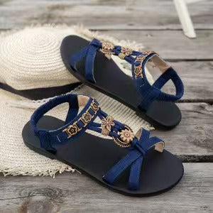 👡Summer Hot Sale 50% OFF✨Women's Round Toe Flat Breathable Sandals