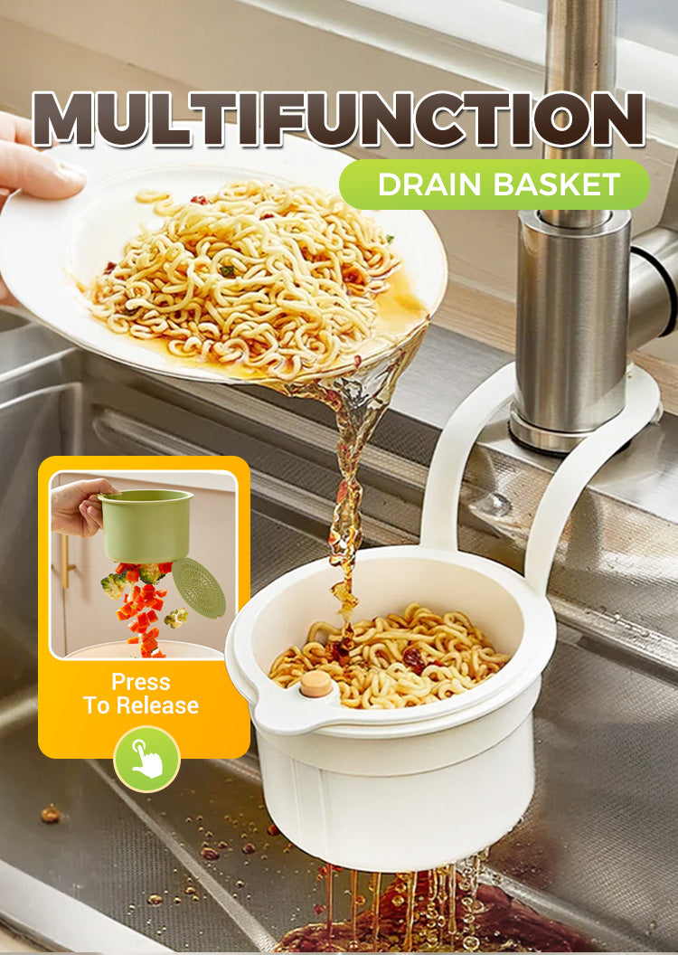 🔥Hot Sale🔥Must-Have Kitchen Helper! Essential Sink Drain Basket With No Drilling Design