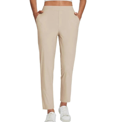 ⏰Limited Time Sale-49% OFF🔥Women's High-Waisted Elastic Pants with Zipper Pockets