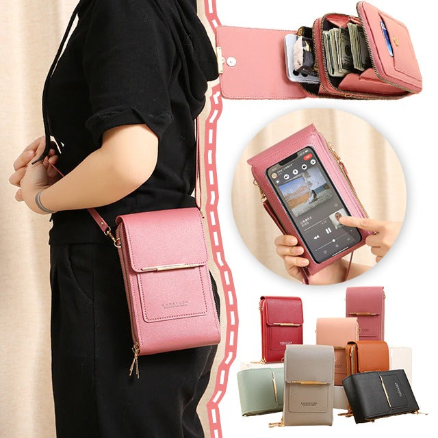 🏆Last Day Promotion：ONLY ￡7.99!!👜📱 Simple and elegant women's touchscreen crossbody phone wallet