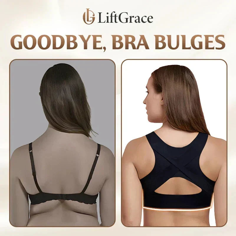 🤩HOT SALE - 50% OFF💝Front Closure Cross-Back Wireless Posture Bra