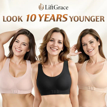 🤩HOT SALE - 50% OFF💝Front Closure Cross-Back Wireless Posture Bra