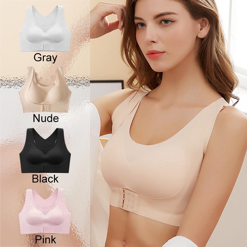 🤩HOT SALE - 50% OFF💝Front Closure Cross-Back Wireless Posture Bra