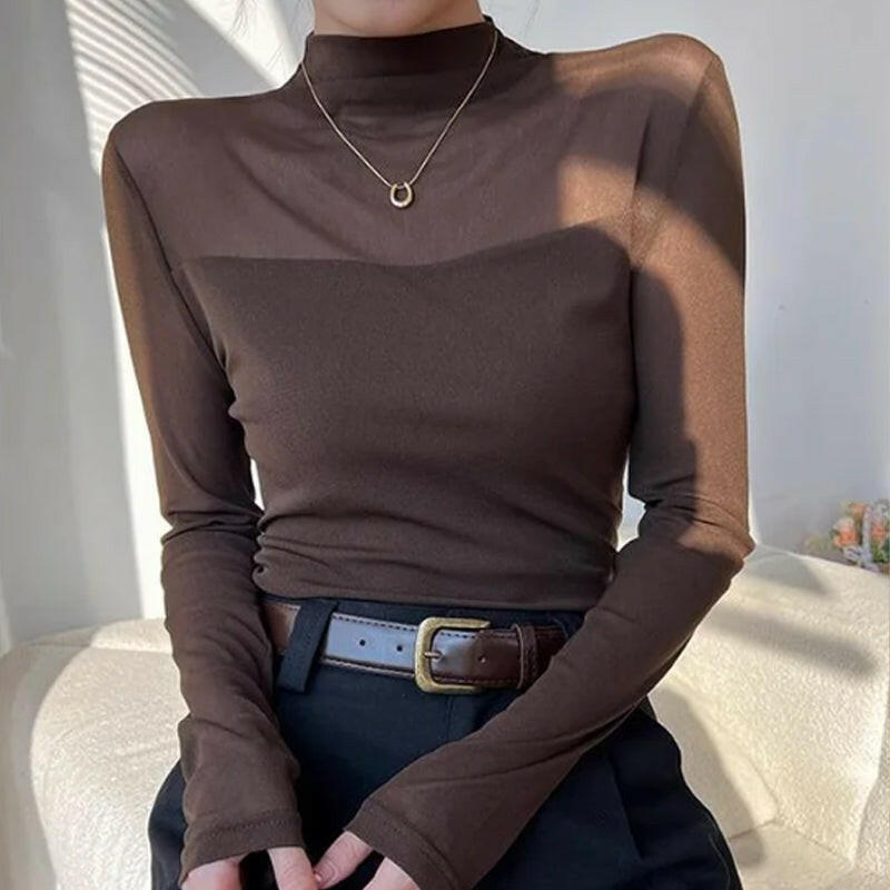💃Last Day Sale 70% OFF🔥Women's Sparkle Mesh Sheer Long Sleeve Ruched Top