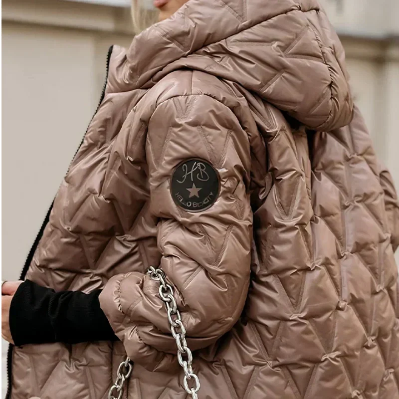 ❄️Winter Sale 50%OFF:🧥 Women's Hooded Patchwork Cotton Jacket for Autumn & Winter
